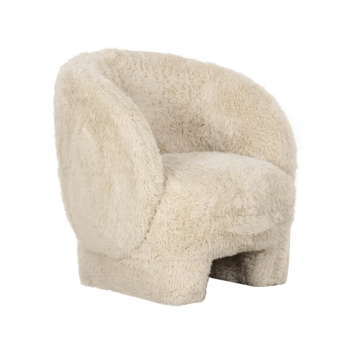 TOV Kiki Natural Vegan Shearling Accent Chair