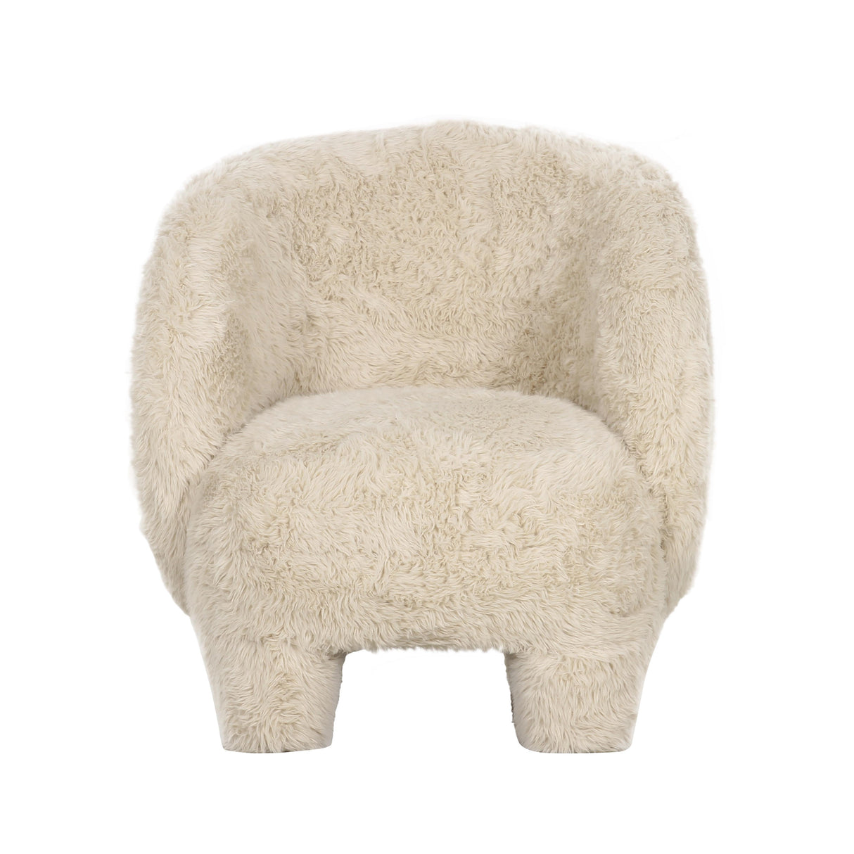 TOV Kiki Natural Vegan Shearling Accent Chair