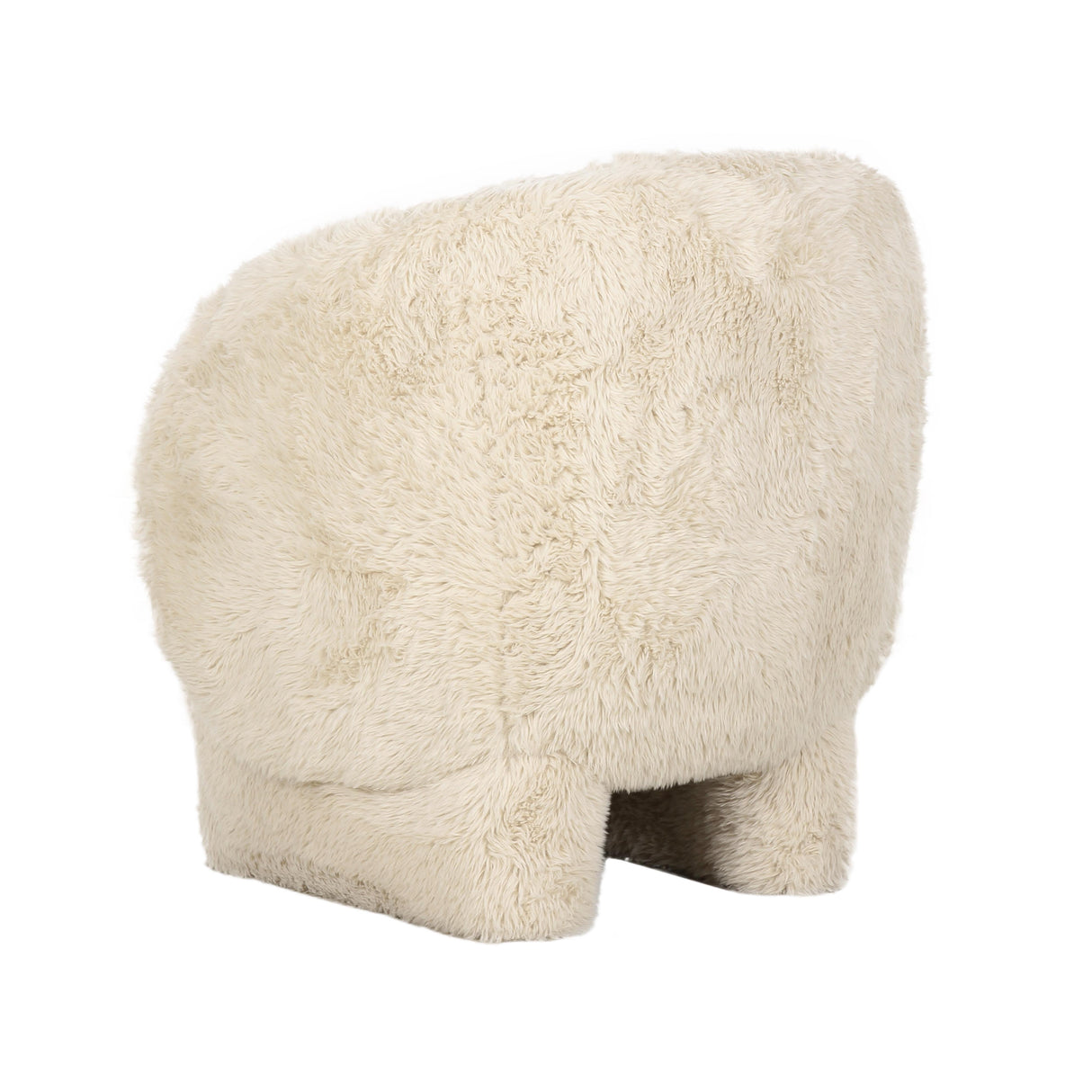 TOV Kiki Natural Vegan Shearling Accent Chair
