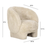 TOV Kiki Natural Vegan Shearling Accent Chair