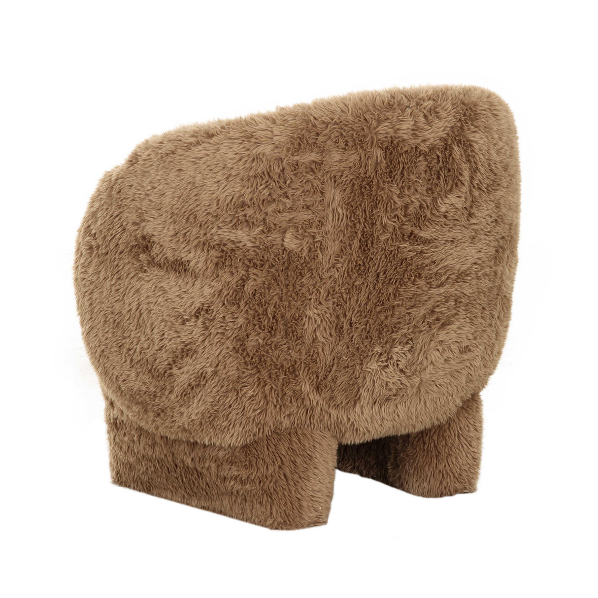 TOV Kiki Dark Taupe Vegan Shearling Accent Chair