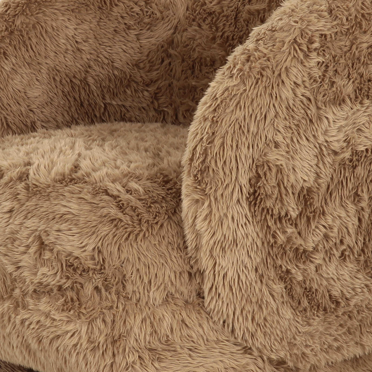 TOV Kiki Dark Taupe Vegan Shearling Accent Chair