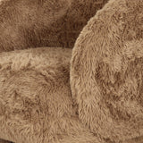 TOV Kiki Dark Taupe Vegan Shearling Accent Chair