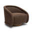 TOV Rory Chocolate Brown Boucle Swivel Chair