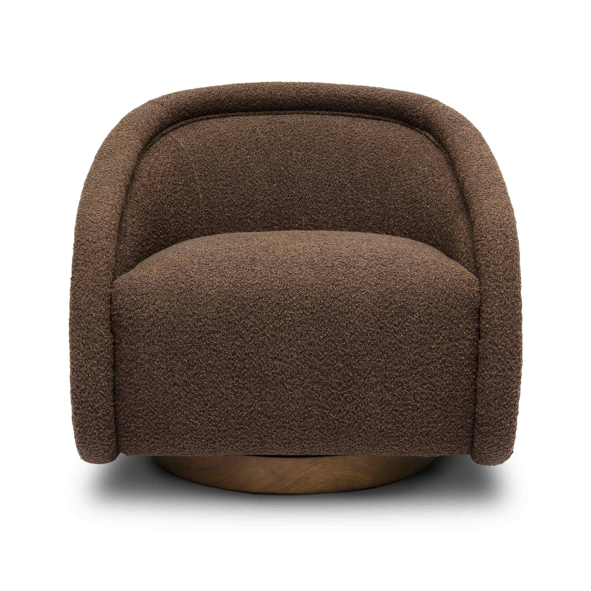 TOV Rory Chocolate Brown Boucle Swivel Chair