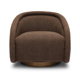 TOV Rory Chocolate Brown Boucle Swivel Chair