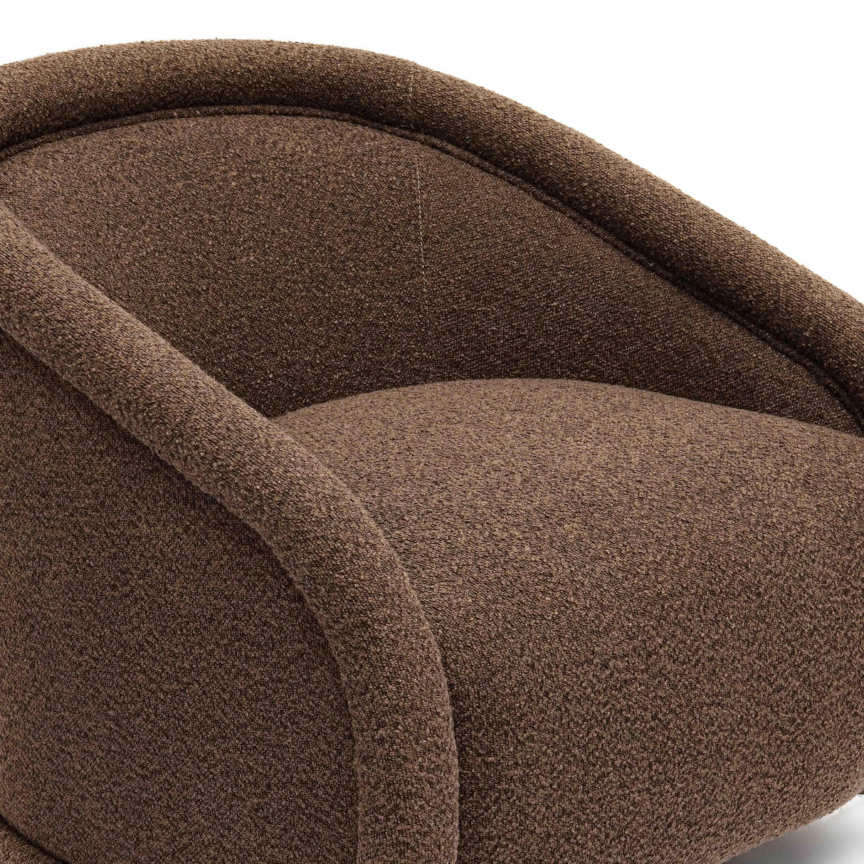 TOV Rory Chocolate Brown Boucle Swivel Chair