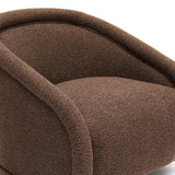 TOV Rory Chocolate Brown Boucle Swivel Chair