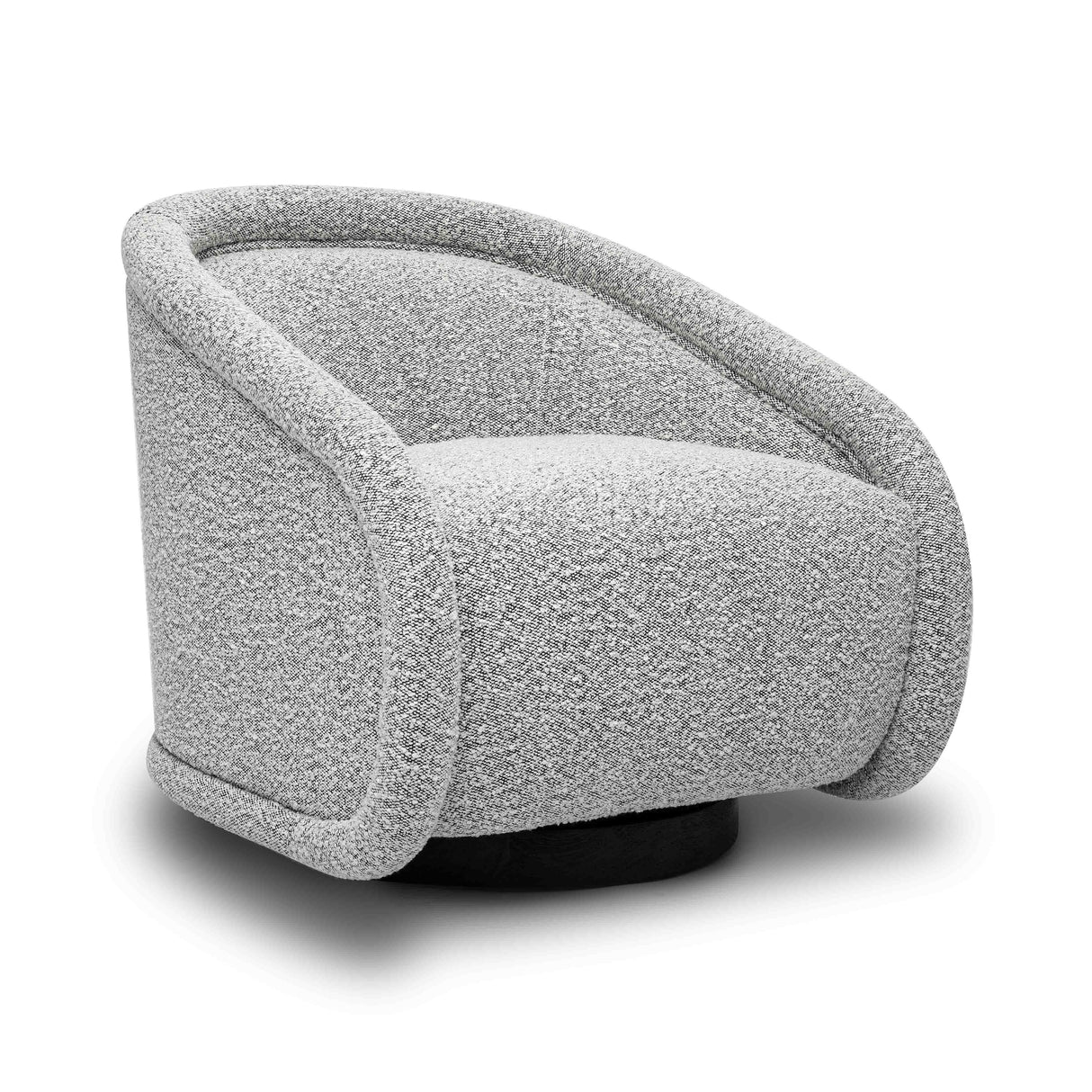 TOV Rory Grey Boucle Swivel Chair