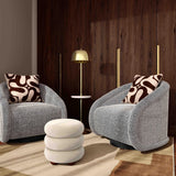 TOV Rory Grey Boucle Swivel Chair