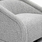 TOV Rory Grey Boucle Swivel Chair