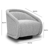 TOV Rory Grey Boucle Swivel Chair