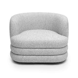 TOV Astor Light Grey Swivel Hotel Lounge Chair