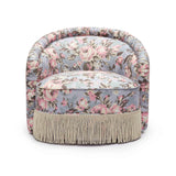 TOV Pamela Spring Floral Print Tasseled Lounge Chair