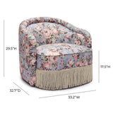 TOV Pamela Spring Floral Print Tasseled Lounge Chair