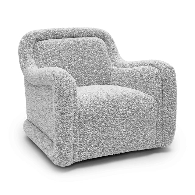 TOV Charli Grey Boucle Swivel Chair