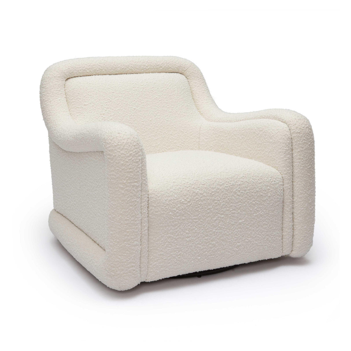 TOV Charli Cream Boucle Swivel Chair