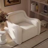 TOV Charli Cream Boucle Swivel Chair
