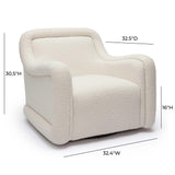 TOV Charli Cream Boucle Swivel Chair