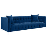 TOV Bea Navy Velvet Sofa