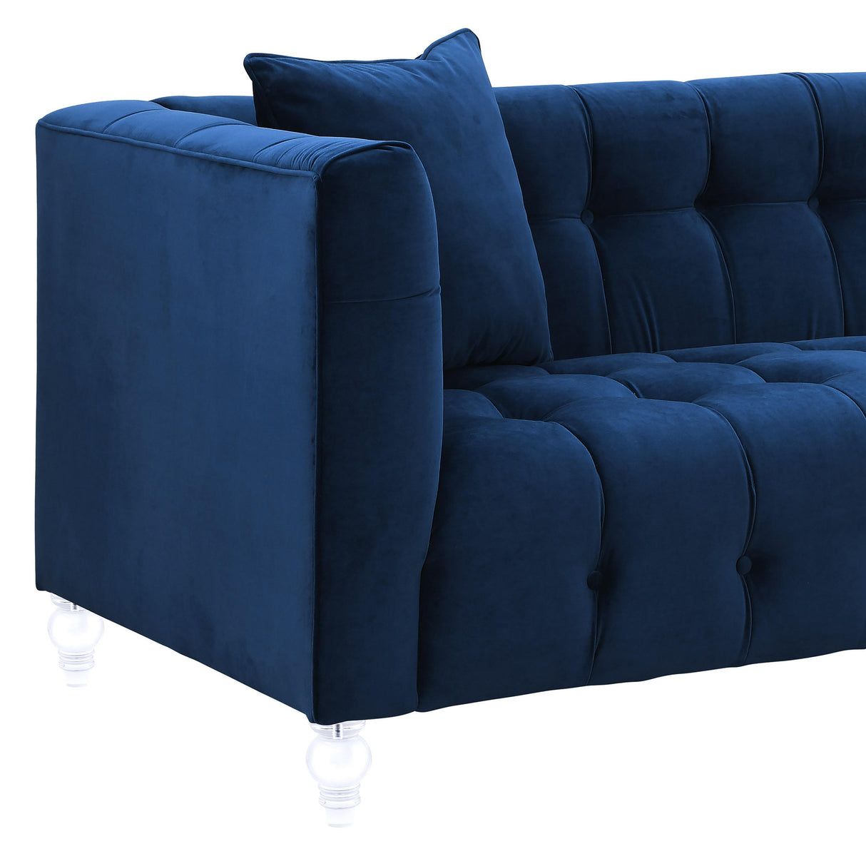 TOV Bea Navy Velvet Sofa
