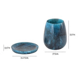 TOV Rounded Blue Swirl Resin Kiddush Cup