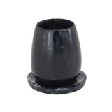 TOV Rounded Black Swirl Resin Kiddush Cup