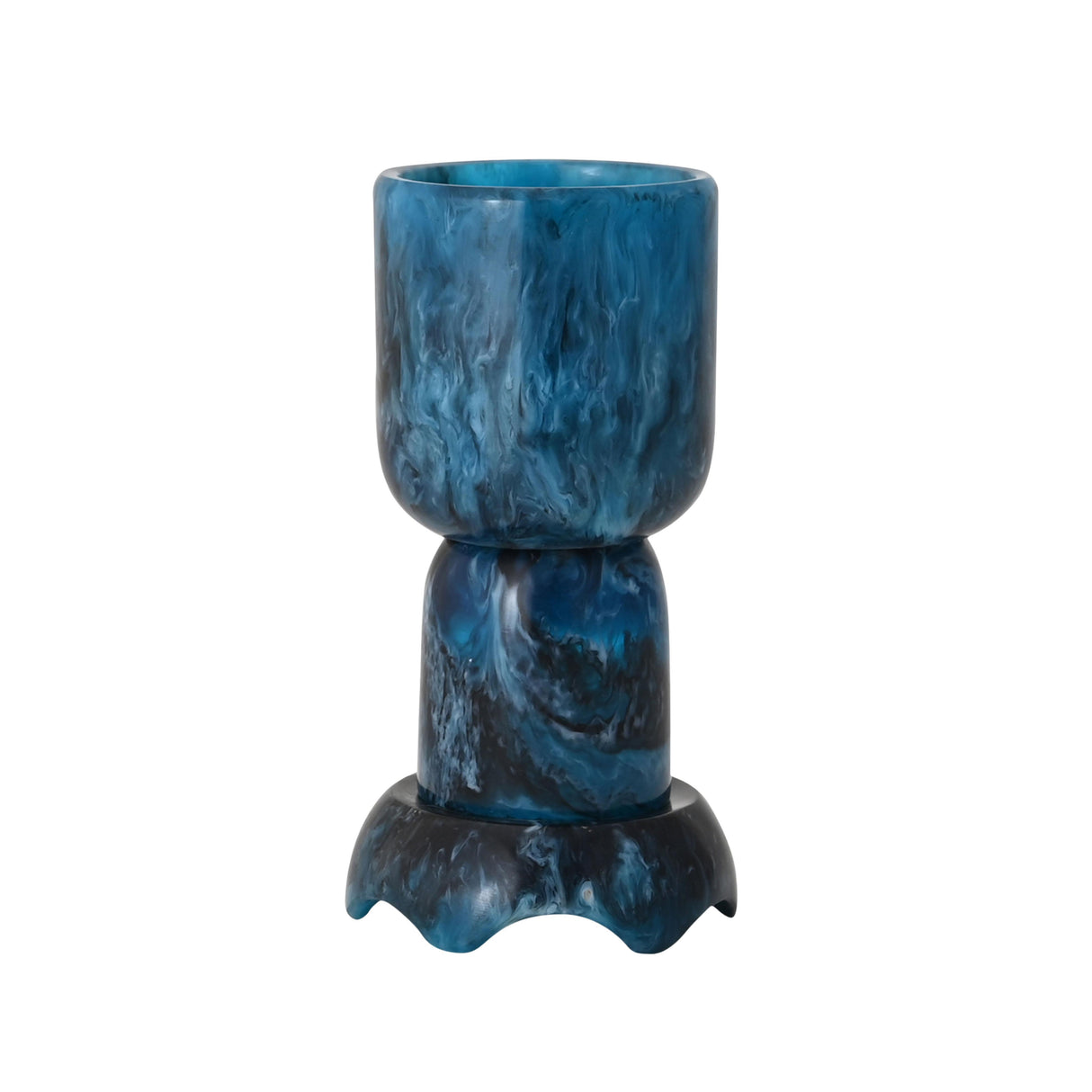 TOV Platform Blue Swirl Resin Kiddush Cup