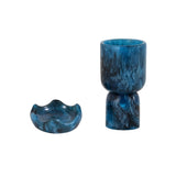 TOV Platform Blue Swirl Resin Kiddush Cup