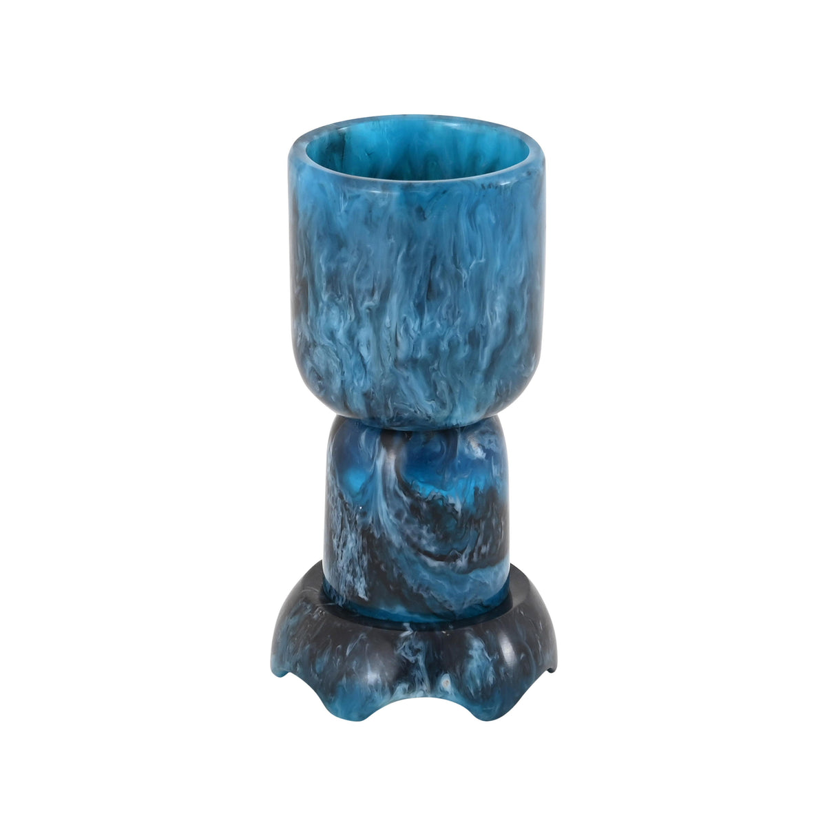 TOV Platform Blue Swirl Resin Kiddush Cup