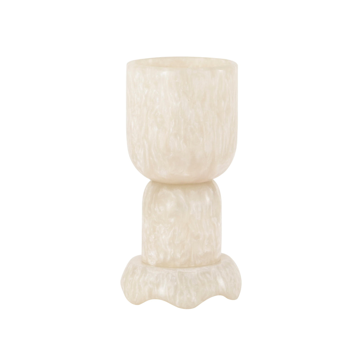 TOV Platform Tan Swirl Resin Kiddush Cup