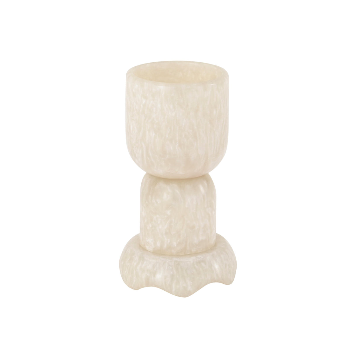 TOV Platform Tan Swirl Resin Kiddush Cup