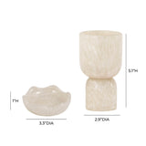 TOV Platform Tan Swirl Resin Kiddush Cup