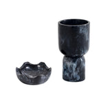 TOV Platform Black Swirl Resin Kiddush Cup