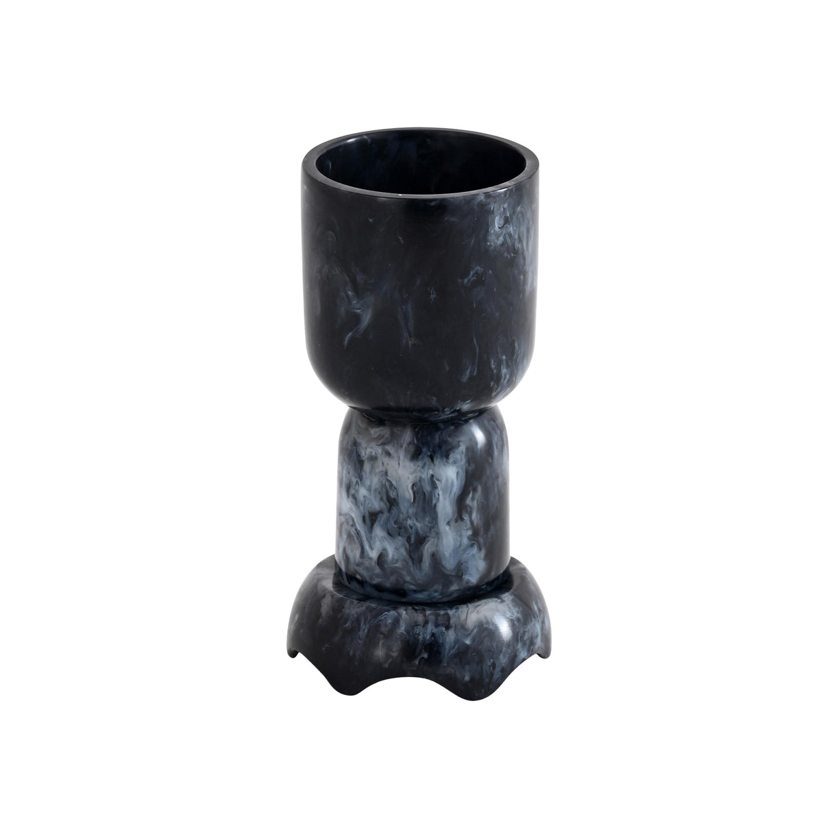 TOV Platform Black Swirl Resin Kiddush Cup