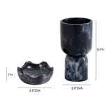TOV Platform Black Swirl Resin Kiddush Cup