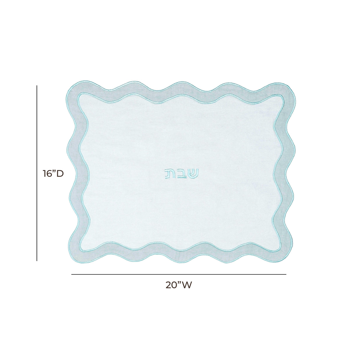TOV TOV Sea Blue Wavy Challah Cover