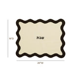 TOV TOV Cream & Black Wavy Challah Cover