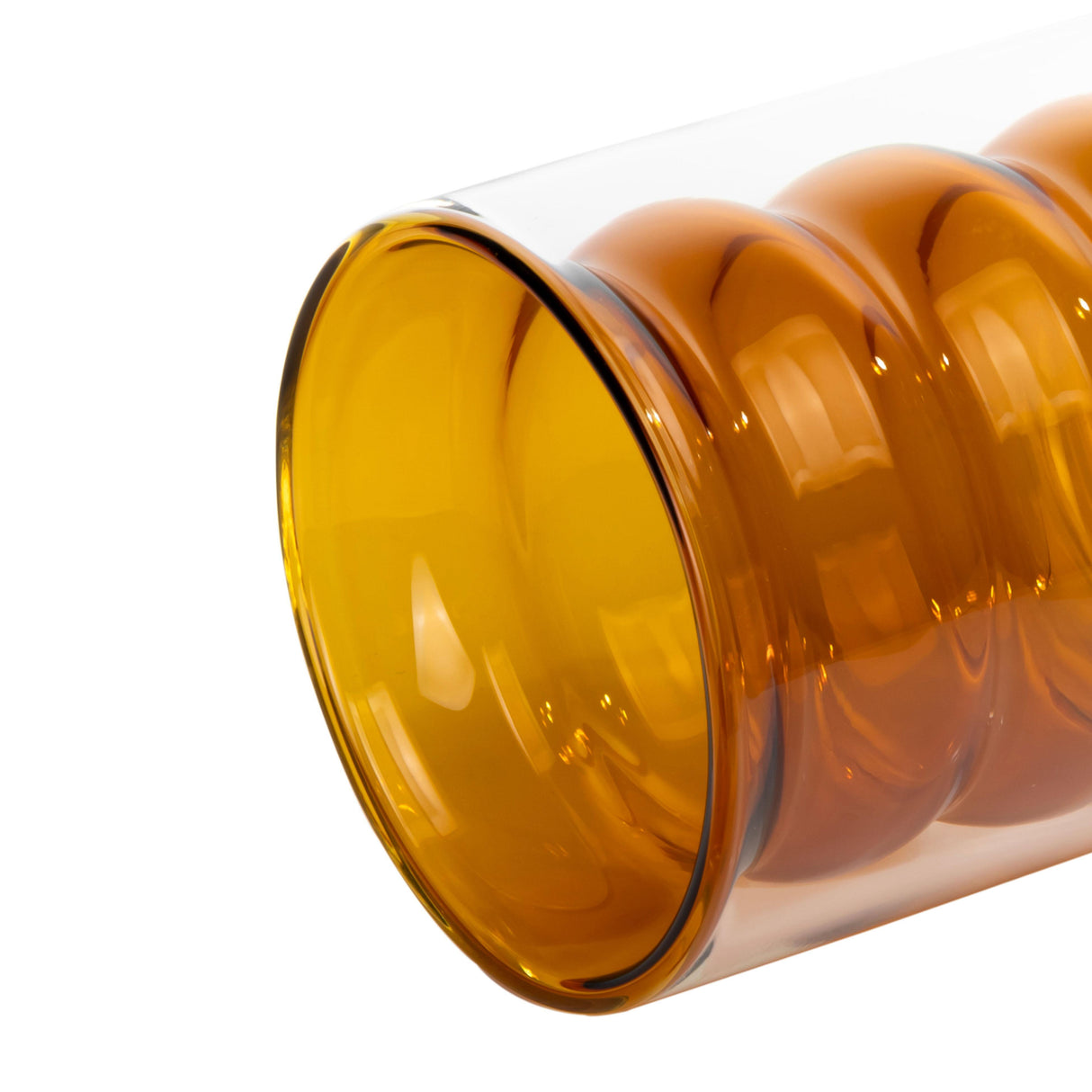 TOV Waves Amber Water Glass - Set of 4