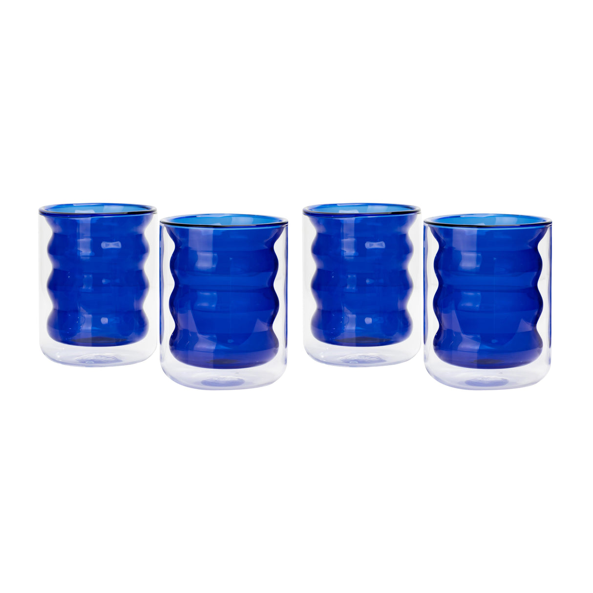 TOV Waves Blue Water Glass - Set of 4