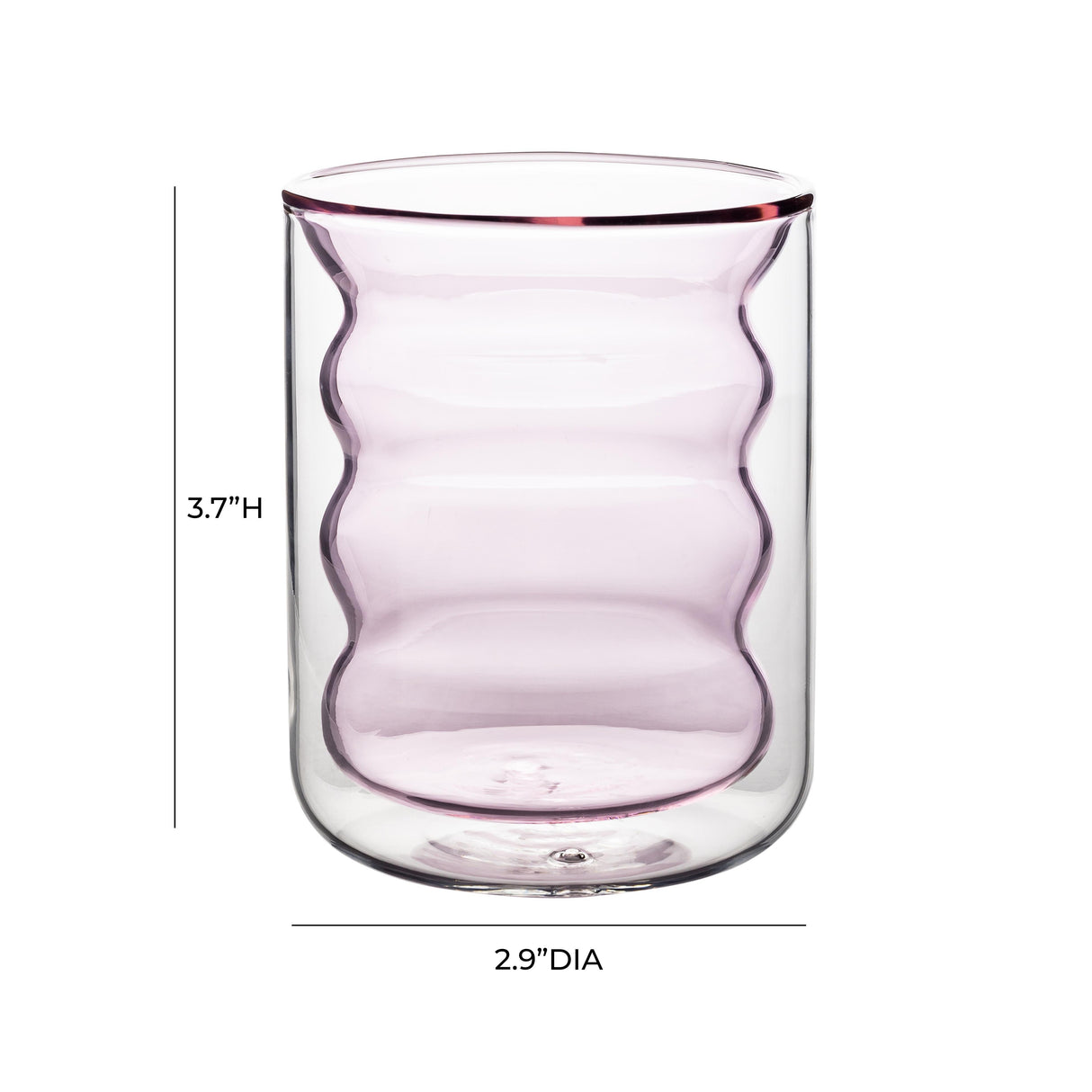 TOV Waves Blush Water Glass - Set of 4