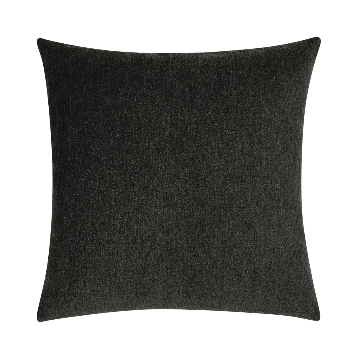 Elaine Smith Luxe Velour Charcoal Black 22" x 22" Decorative Pillow