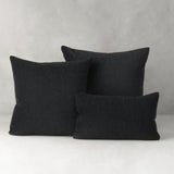 Elaine Smith Luxe Velour Charcoal Black 22"x22" Decorative Pillow