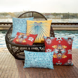 Elaine Smith Tropical Bee Red Red 12"x20" Decorative Pillow
