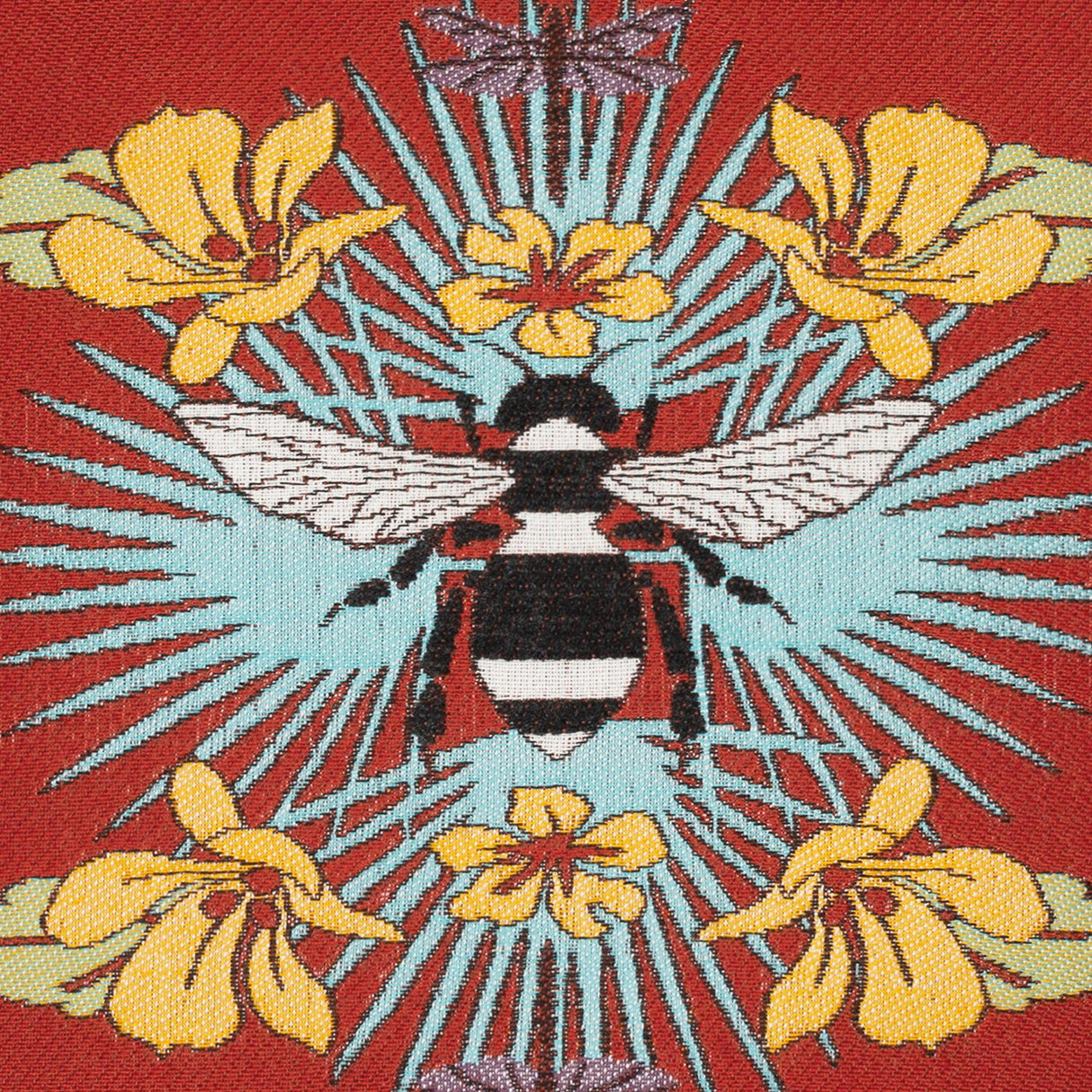 Elaine Smith Tropical Bee Red Red 12"x20" Decorative Pillow