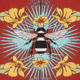 Elaine Smith Tropical Bee Red Red 22"x22" Decorative Pillow