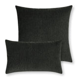 Elaine Smith Luxe Velour Charcoal Black 20" x 20" Decorative Pillow