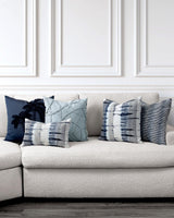 Elaine Smith Shibori Blue 20"x20" Decorative Pillow