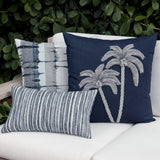 Elaine Smith Shibori Blue 20"x20" Decorative Pillow