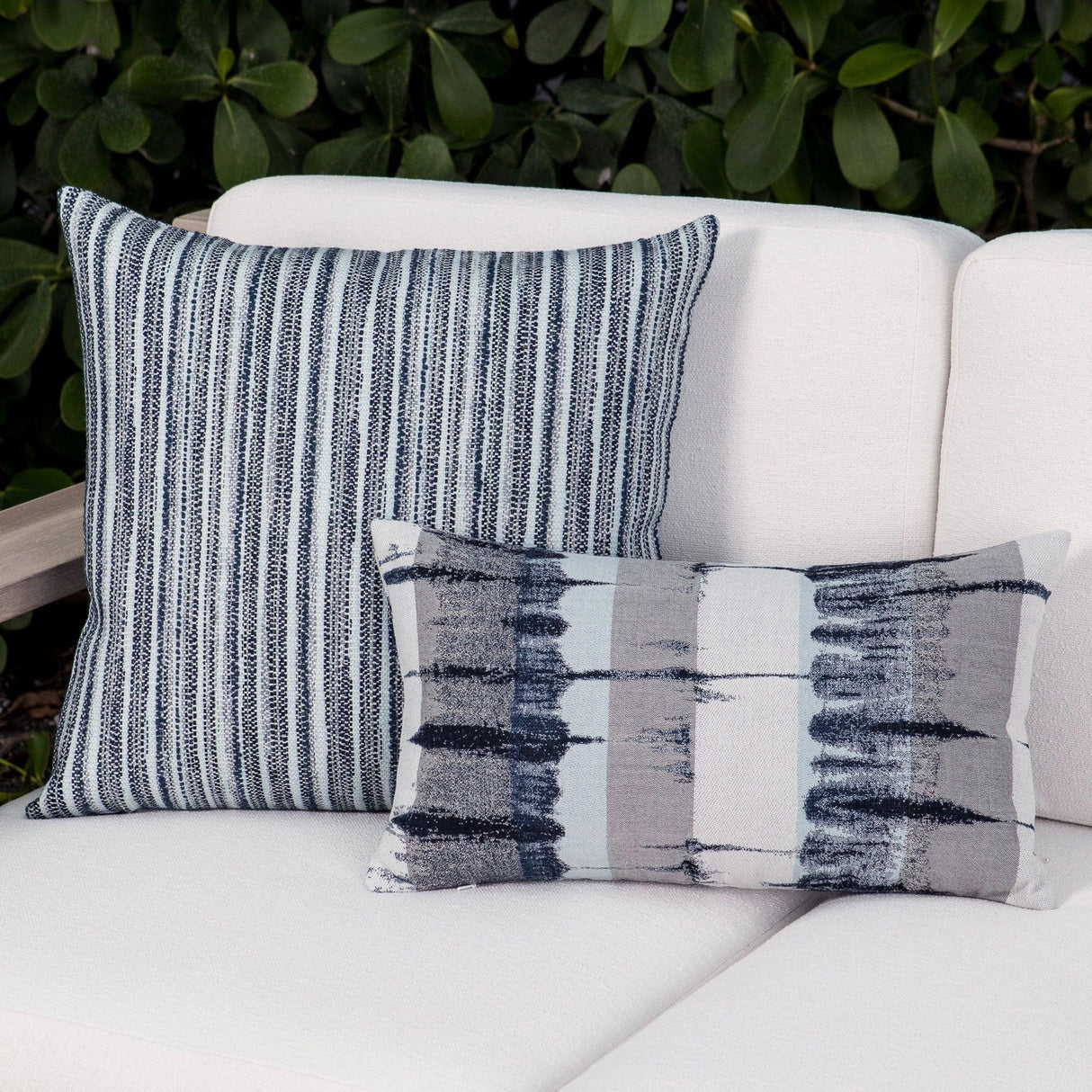 Elaine Smith Shibori Blue 12"x20" Decorative Pillow